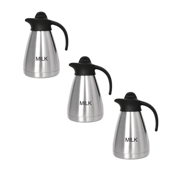 Thermoskanne Olympia MILK - 1 L - Edelstahl und Polypropylen - 4 Kannen
