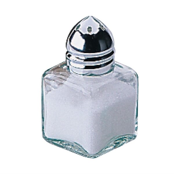 24 Olympia Salz- und Pfefferstreuer mini - 1,5cl - Glas und Edelstahl