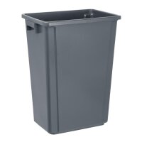 Jantex Slim Mülleimer - grau - 60 L - Abfallbehälter - Kunststoff