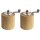 Olympia Salz- und Pfeffermühlenset - Heveaholz - 8cm - 3 Sets