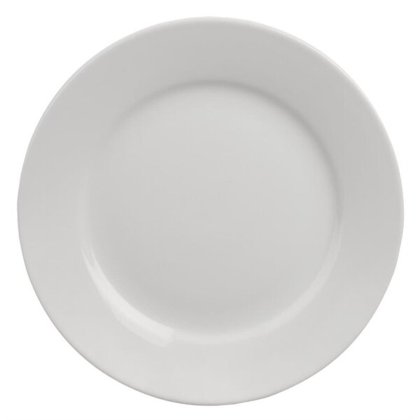 Teller Olympia Athena - rund - breiter Rand - 25,4 cm - 24 Teller - Porzellan