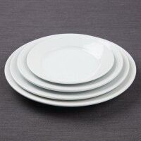 Teller Olympia Athena - rund - breiter Rand - 22,8cm - 24 Teller - Porzellan
