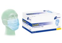 1000 Suavel Protec Schutzmasken - Typ II - blau - 3-lagig - Mundschutz