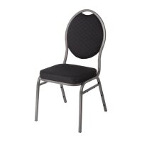 Bolero Bankettstühle mit ovaler Lehne - schwarz - 12...