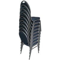 Bolero Bankettstühle mit ovaler Lehne - schwarz - 12 Stühle