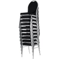 Bolero Bankettstühle mit ovaler Lehne - schwarz - 12 Stühle