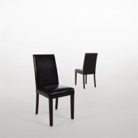 Bolero Esszimmerstühle - Kunstleder - schwarz - 4 Stühle