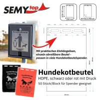 SemyTop Hundekotbeutel - HDPE - schwarz - 2000 Beutel