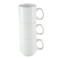 Olympia Whiteware stapelbare Kaffeebecher - 28,4cl - 24 Tassen - Becher