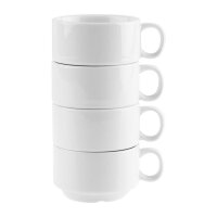 Olympia Whiteware stapelbare Espressotassen - 85ml - 24...