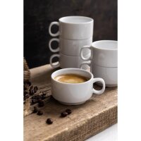 Olympia Whiteware stapelbare Espressotassen - 85ml - 24 Tassen