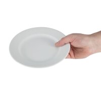 Olympia Whiteware Teller mit breitem Rand - 20cm - 24 Teller