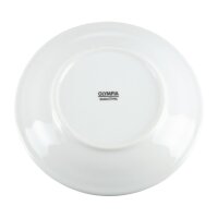 Olympia Whiteware Teller mit breitem Rand - 23cm - 24 Teller