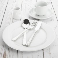 Olympia Whiteware Teller mit breitem Rand - 28cm - 12 Teller