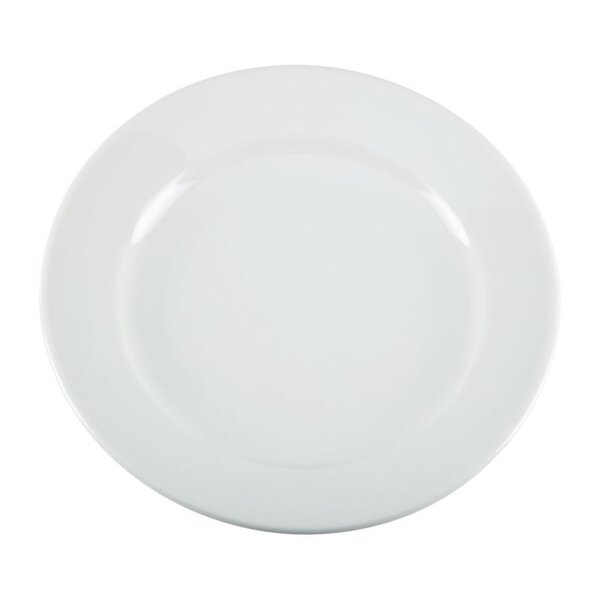Olympia Whiteware Teller mit breitem Rand - 31cm - 12 Teller