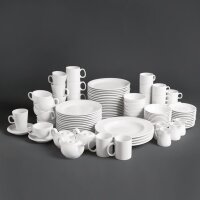 Olympia Whiteware Cappuccinotassen + Untertassen - 28,4cl - 12 Sets