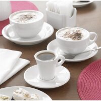 Olympia Whiteware Cappuccinotassen + Untertassen - 28,4cl - 12 Sets