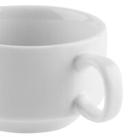 Olympia Whiteware stapelbare Espressotassen + Untertassen - 12 Sets
