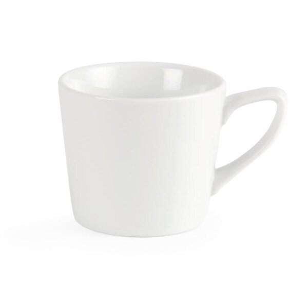 Olympia Whiteware niedrige Kaffeetassen + Untertassen - 20cl - 12 Sets