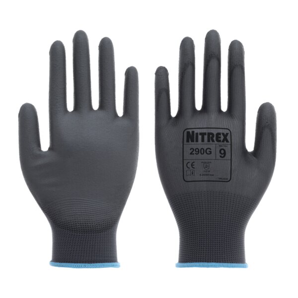 Arbeitshandschuhe - 10 Paar Nitrex 290G - Gr. 6 - 11 - Schutzhandschuhe