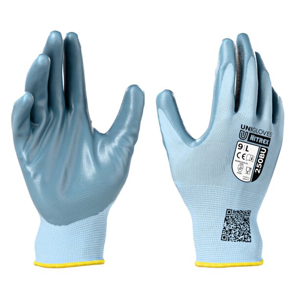 Arbeitshandschuhe - 100 Paar Nitrex 250BU - Gr. 6 - 11 - Schutzhandschuhe