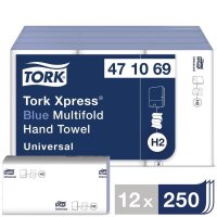 Tork Z-gefaltete Handtücher - blau - 1-lagig - 3000...