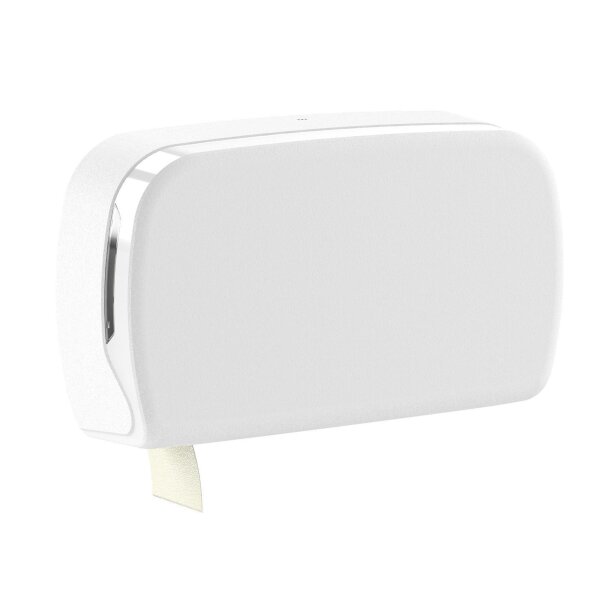 Toilettenpapierspender SemyTop Maxi Jumbo - für 2 Rollen - Kunststoff - weiß