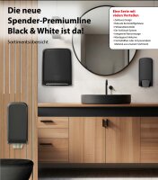 Seifenspender SemyTop - 1000 ml - Kunststoff - schwarz - Wandspender