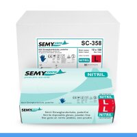 SemyCare Nitril-Einweghandschuhe - blau - puderfrei -...