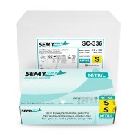 SemyCare Nitril-Einweghandschuhe - weiß - puderfrei...