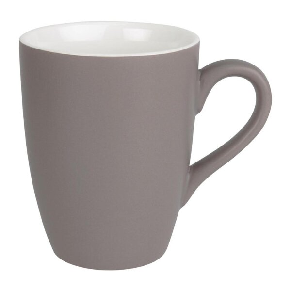 Olympia pastellfarbene Tassen - grau - 34cl - 12 Kaffeetassen