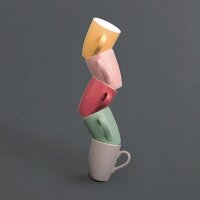 Olympia pastellfarbene Tassen - grau - 34cl - 12 Kaffeetassen