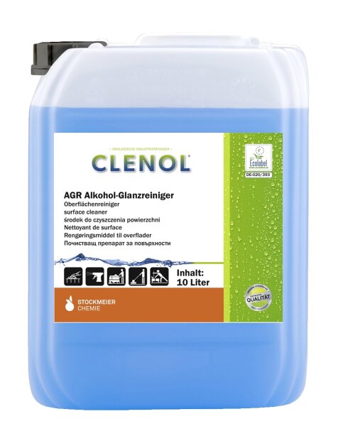 Clenol AGR  Alkohol-Glanzreiniger - 1 x 10 L Kanister - Allzweckreiniger