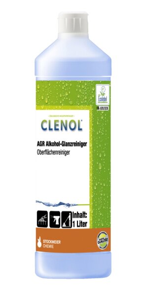 Clenol AGR  Alkohol-Glanzreiniger - 12 x 1 L Flasche - Allzweckreiniger