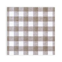 SemyTop Airlaid-Motivservietten kariert braun  40x40 cm...