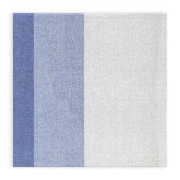 SemyTop Airlaid-Motivservietten gestreift beige/blau 44x44 cm 800 Servietten