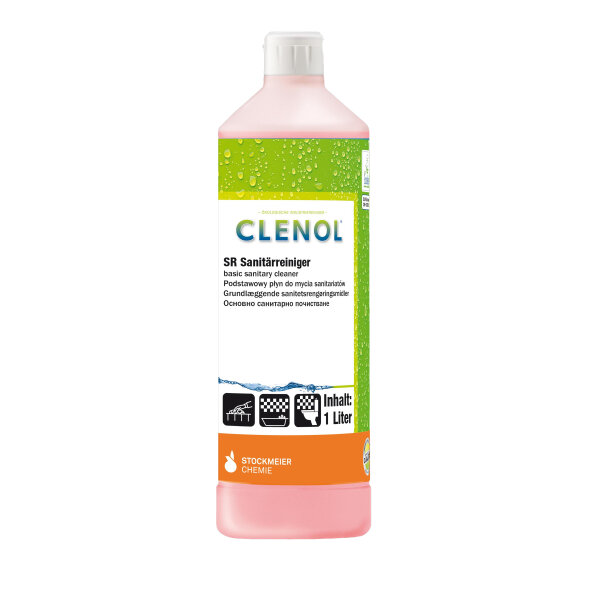 Clenol Sanitärreiniger - 12 x 1 L Flasche - im gesamten Bad- und Sanitärbereich