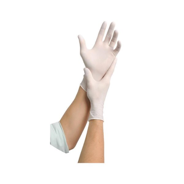 MaiMed solution 100 - 100 Nitrilhandschuhe - weiß - Gr. L - Einweghandschuhe