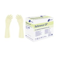300 Paar Reference OP-Handschuhe - steril - natur -  leicht gepudert - anatomisch geformt - Latex - Gr. 6-9