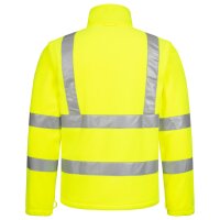 Nitras Motion Tex Fleecejacke | Gr. 5XL | gelb | abnehmbare Ärmel | Warnschutz