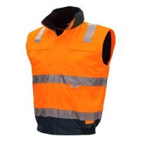 Nitras Warnschutz Pilotenjacke | Gr. XS - 4XL | orange | Warnschutzjacke