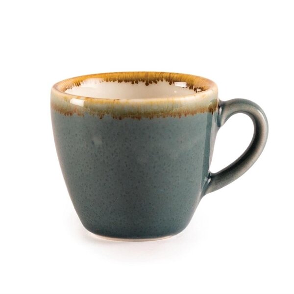 Olympia Kiln Espressotassen Ozean 8,5cl Porzellan 12 Tassen spülmaschinenfest