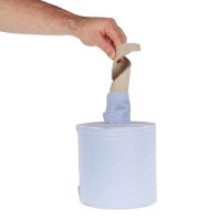 Jantex Handtuchrollen für Innenabrollung - blau - 1-lagig - 12 Rollen