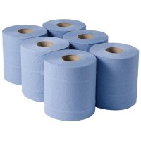 Jantex Handtuchrollen für Innenabrollung - blau - 2-lagig - 12 Rollen