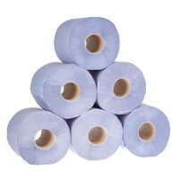 Jantex Handtuchrollen für Innenabrollung - blau - 2-lagig - 12 Rollen
