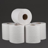 Jantex Handtuchrollen für Innenabrollung - weiß - 2-lagig - 12 Rollen