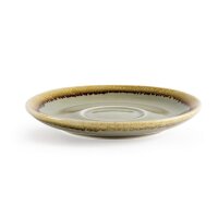 Olympia Kiln Cappuccinotassen + Untertassen Moos - 23cl - Porzellan - 6 Sets