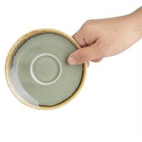 Olympia Kiln Espressotassen + Untertassen Moos - 8,5cl - Porzellan - 6 Sets
