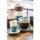 Olympia Kiln Cappuccinotassen + Untertassen Moos - 23cl - Porzellan - 12 Sets