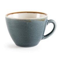 Olympia Kiln Cappuccinotassen + Untertassen Ozean - 23cl - Porzellan - 6 Sets